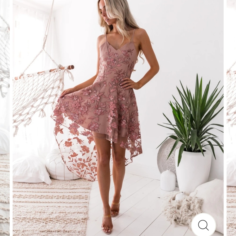 Blush highlow dress